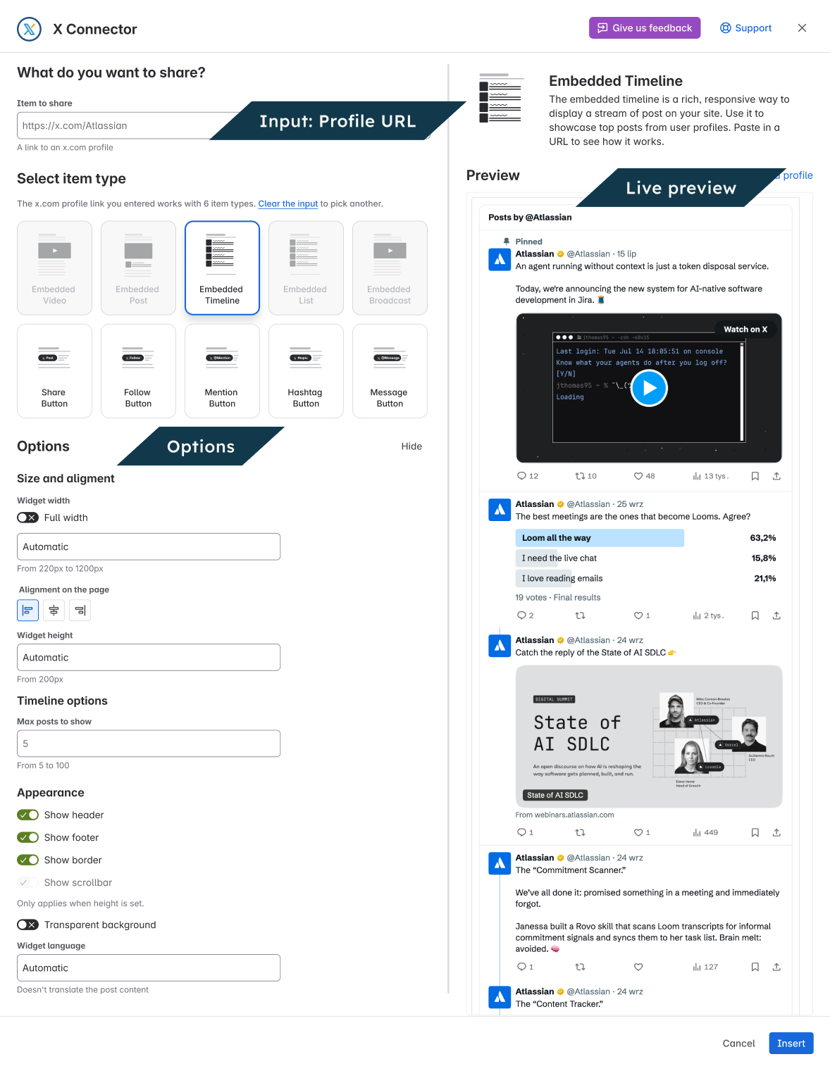 In the editor, Profile Timeline is selected.